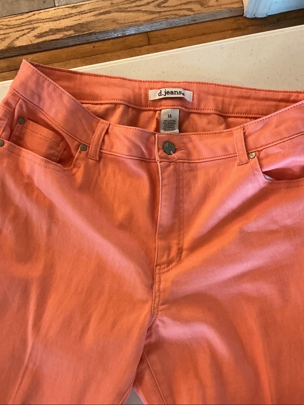 d. jeans High-Rise Coral Pink Women's Jeans